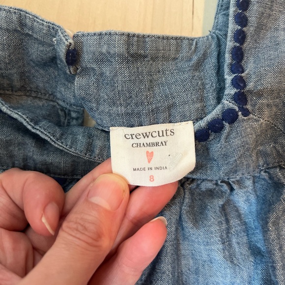 JCrew Crewcuts Girls Embroidered Dress NWOT Size 8 - Picture 3 of 4